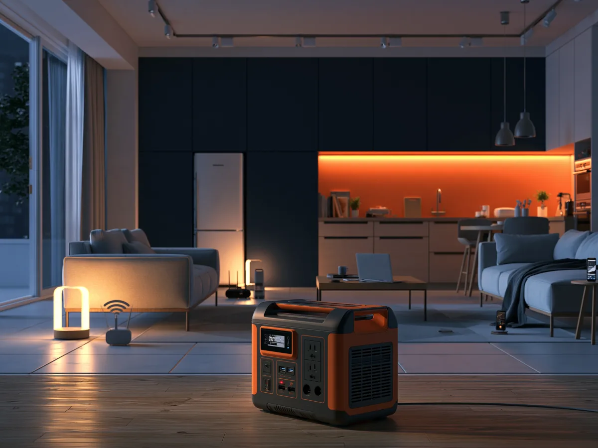 VoltOasis home backup power station supporting essential household devices