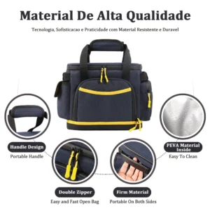 Alternative view of 1pc New Camping Power Supply Storage Bag - Travel Dustproof, Waterproof Outdoor Power Supply Portable Organizer Bag