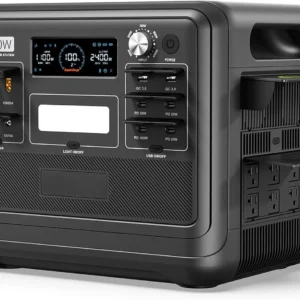 F2400 Portable Power Station 2400W, 2048Wh LiFePO4 Battery Solar Generator, 2H Fast Charging for Home Backup, Outdoor