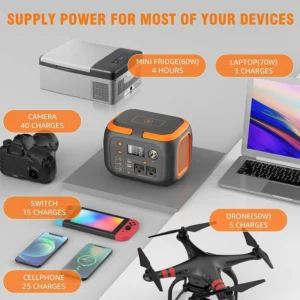 Alternative view of 600W/300W/200W/120W Portable Power Station,110V AC Outlets Solar Generator Storage Energy Power Bank For Camping Travel RV Home