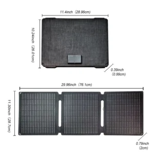 Alternative view of 35W Portable Solar Panel with 1 USB Port 1 Type C Fast Charge ETFE Solar Panel Foldable,For Outdoor Use,Phone charger