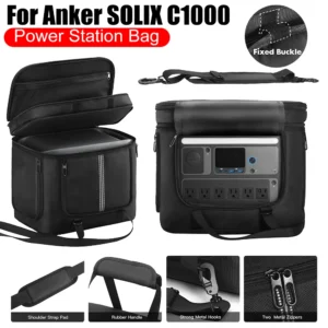 Carrying Case For Anker SOLIX C1000 Portable Power Station Bag Waterproof Heavy-Duty Travel Storage Bag for Anker SOLIX C1000 ﻿