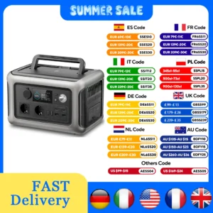 Alternative view of ALLPOWERS Portable Power Station R600, 299Wh LiFeP04 Battery with 2x 600W (1200W Surge) AC Outlets for Outdoor Camping RV Home
