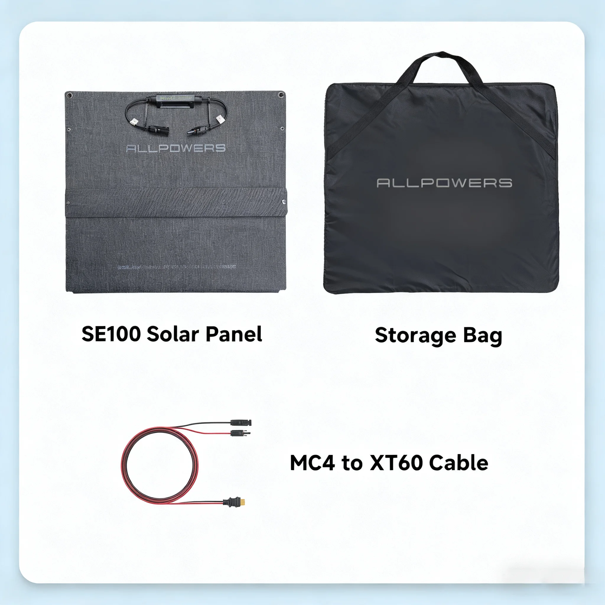 ALLPOWERS SE100 100W Solar Panel 100W/200W IP68 Waterproof Monocrystalline Foldable Solar Panel for Power Station Outdoor - Image 6