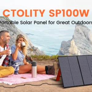 CTOLITY SP100 100W Foldable Solar Panel Charger Power Stations IP65 Waterproof Portable for Camping RV Emergency Hiking Travel