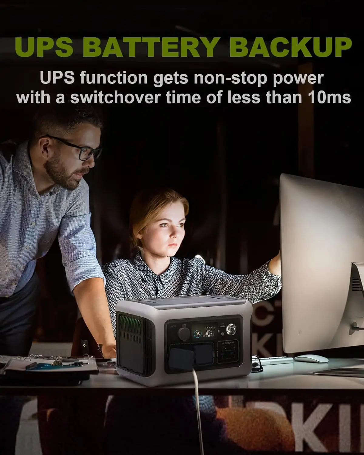 ALLPOWERS Portable Power Station R600, 299Wh LiFeP04 Battery with 2x 600W (1200W Surge) AC Outlets for Outdoor Camping RV Home - Image 6