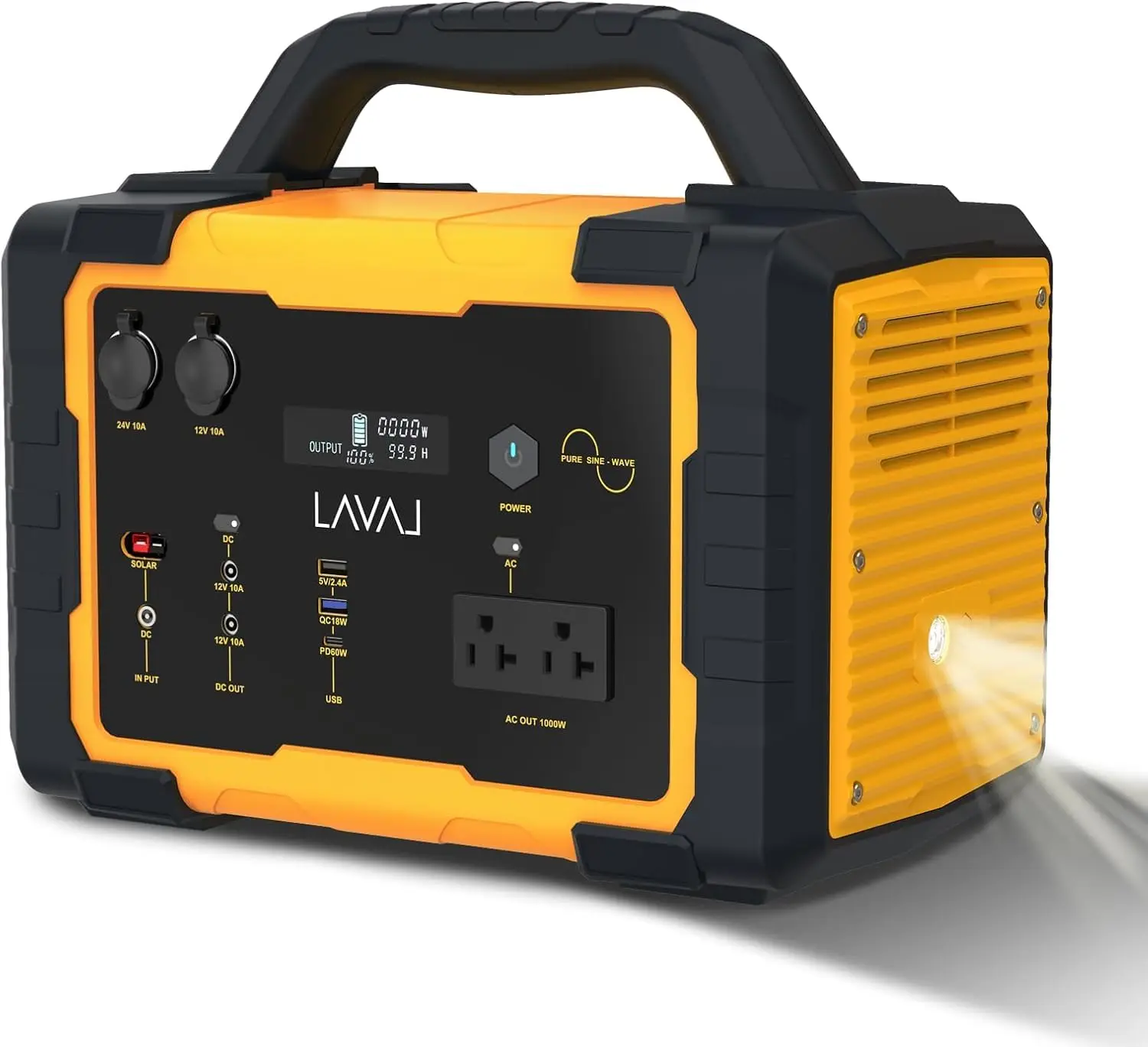 1000W Portable Power Station, 1075Wh Backup Lithium Battery, 120V/1000W AC Outlet, Solar Generator for Home, RV,, Customized