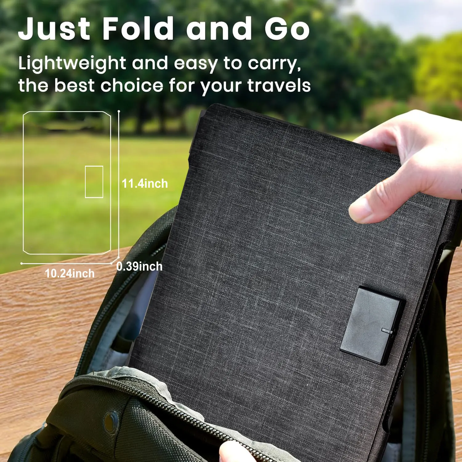 35W Portable Solar Panel with 1 USB Port 1 Type C Fast Charge ETFE Solar Panel Foldable,For Outdoor Use,Phone charger - Image 5