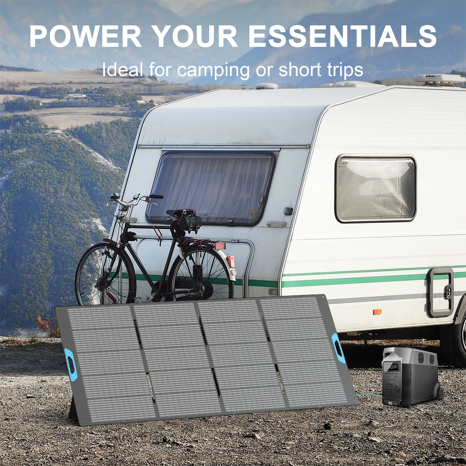 E-POWO Portable Monocrystalline Solar Panel Foldable ETFE Solar Charger Efficiency Waterproof for Power Station Camping Hiking - Image 5