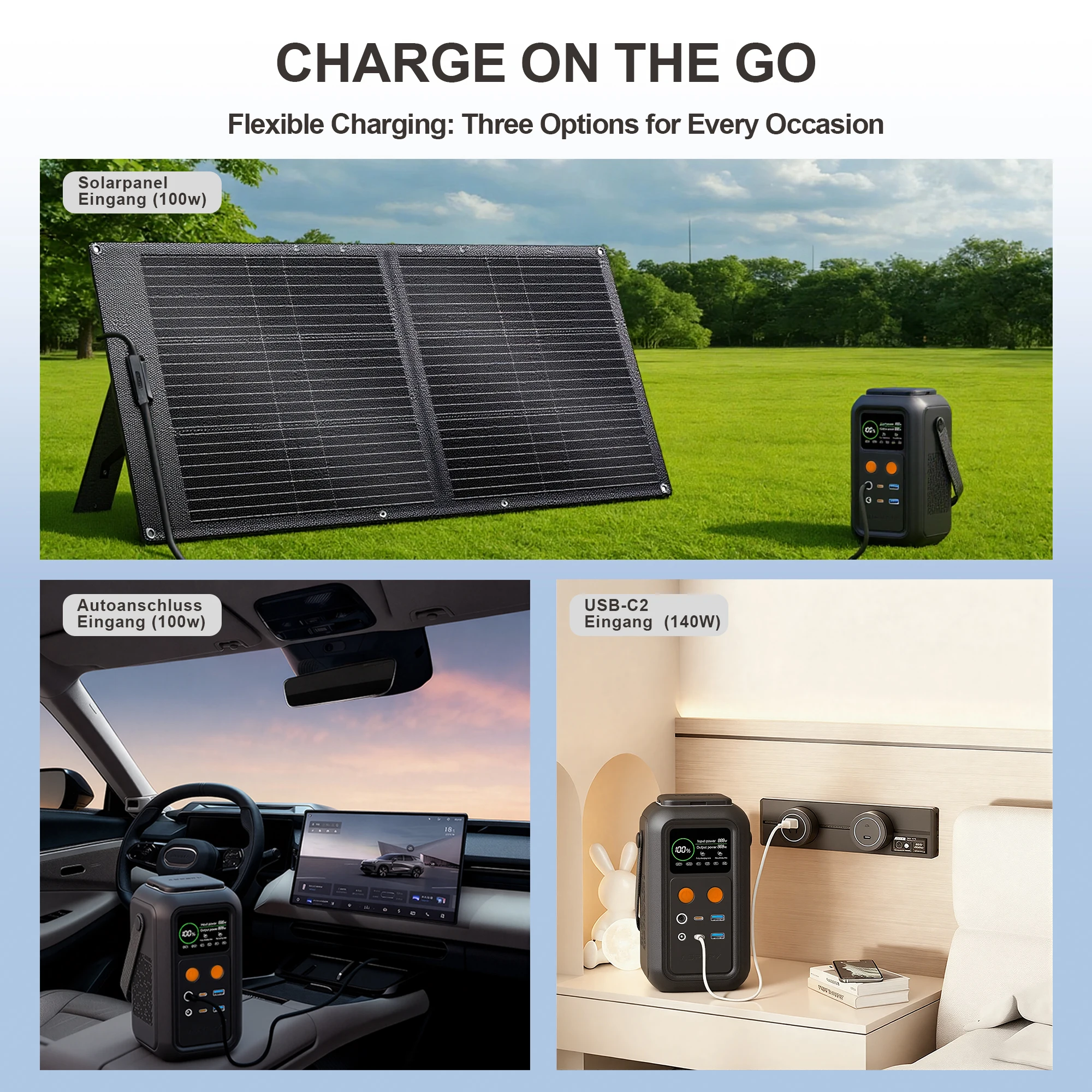 CTOLITY 192Wh Camping Power Station 200W Power Bank 60000mAh LiFePo4 Portable Charger Battery Outdoor Solar Generator Supply - Image 3