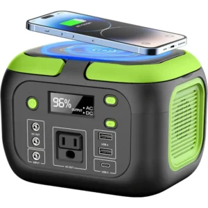 200W Portable Power Station: 42000mAh Generator with 110V AC, DC, USB-C, QC3.0 Ports for Camping, Road Trips, and Home Use