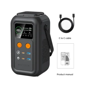 CTOLITY 192Wh Camping Power Station 200W Power Bank 60000mAh LiFePo4 Portable Charger Battery Outdoor Solar Generator Supply