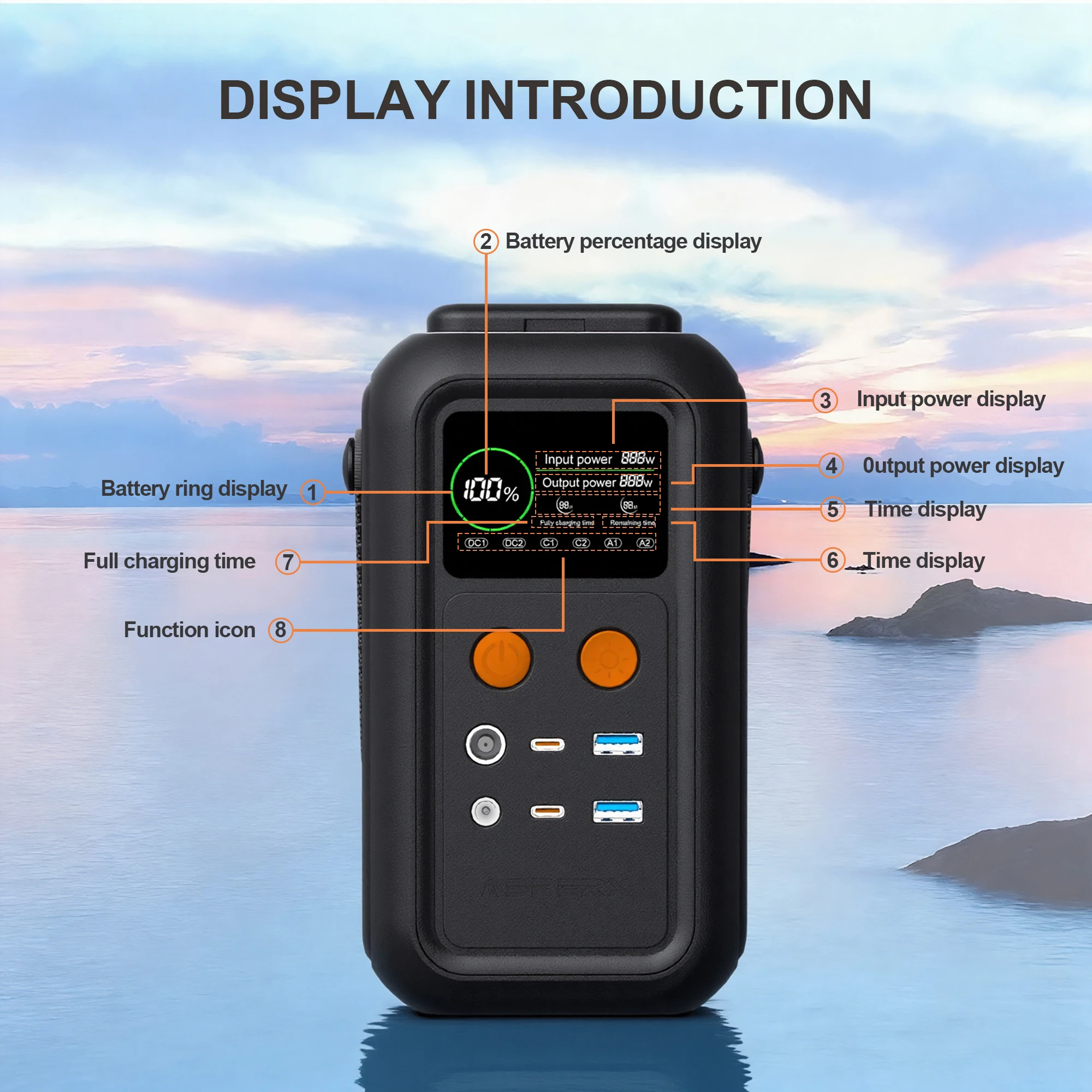 CTOLITY 192Wh Camping Power Station 200W Power Bank 60000mAh LiFePo4 Portable Charger Battery Outdoor Solar Generator Supply - Image 6