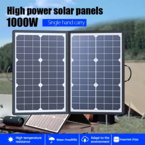 Alternative view of 1000W Portable Foldable Solar Panel Kit Complete Solar Power Station 18V Generator Charger for Car Boat Caravan Camping Outdoor